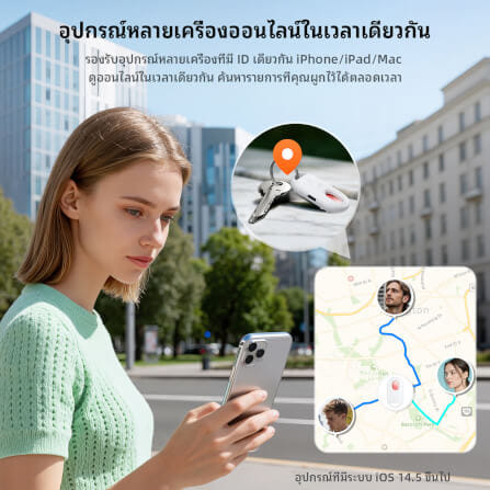 อุปกรณ์ติดตามจีพีเอสและ ตรวจจับกล้องแอบถ่าย HOCO E95 สำหรับ APPLE สีขาว_8